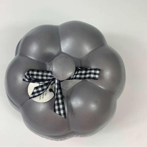 NEW Rae Dunn "HARVEST" Grey Ceramic Canister Cookie Jar - Picture 10 of 11